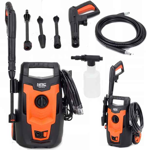 Tlaková Myčka Nac 1400W 110 Bar 390 L/h Hliníková Pumpa Lanková Pistole