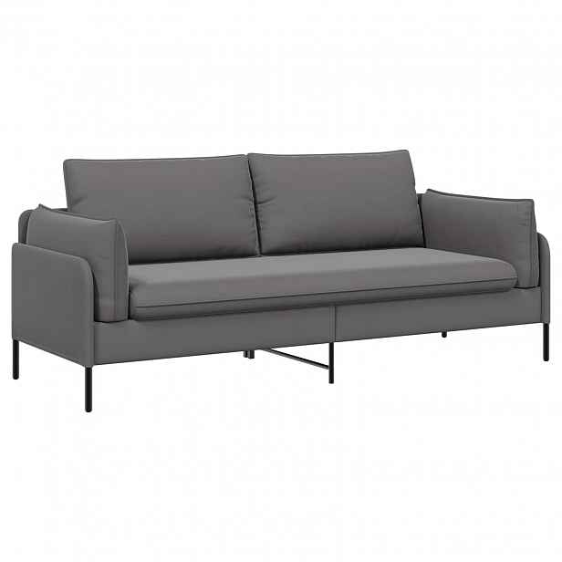 vidaXL 3-místné sofa Pro 3 osobu Tmavě šedá 222 x 81 x 89 cm Samet