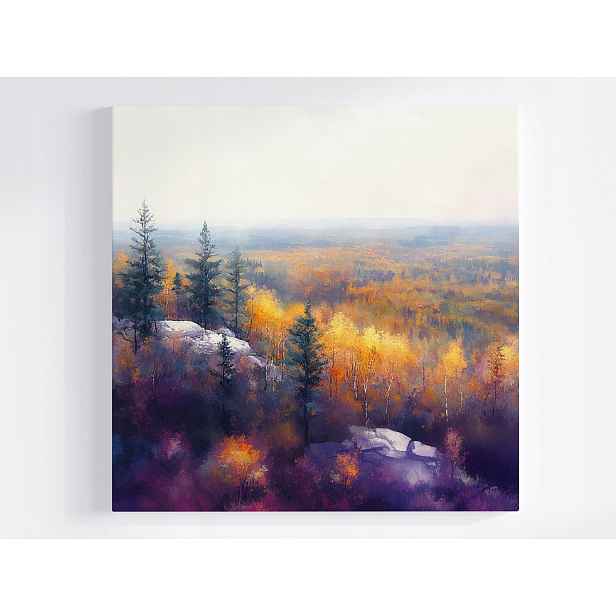 Obraz Na Plátně Canvas Krajina Příroda Hory Tatry Les Podzim Panorama 50x50