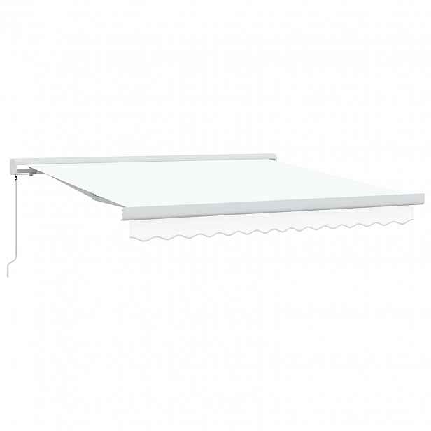 vidaXL Stahovací markýza Bílá 300 x 250 cm Plátno a hliník