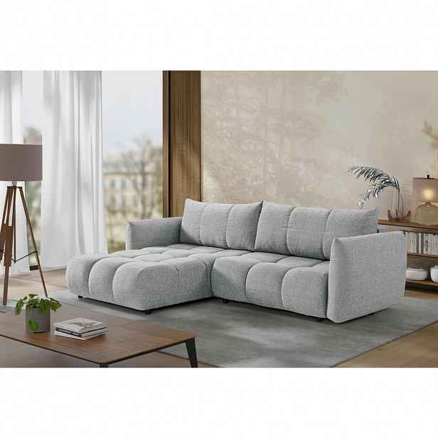 Livetastic ROHOVÁ ROZKLÁDACÍ POHOVKA, plast, textil, kompozitní dřevo, šedobéžová