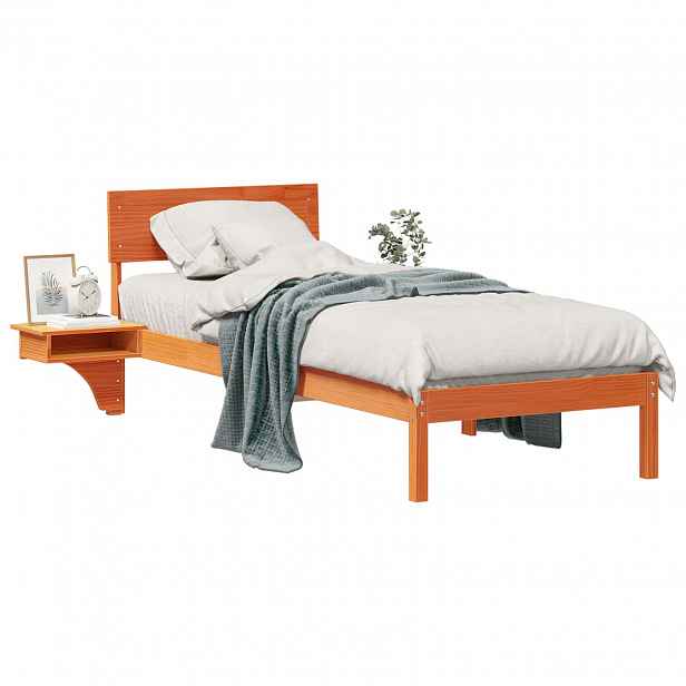 vidaXL Rám postele Voskově hnědá 75 x 190 cm Masivní borové dřevo