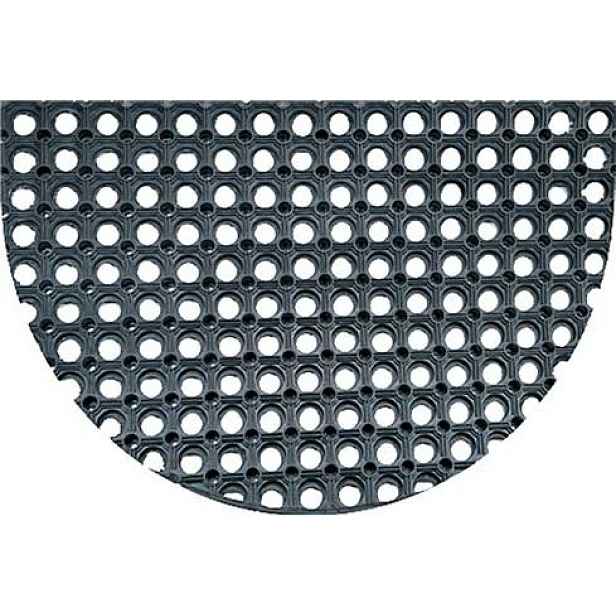 Kontrast Rohožka půlkruhová HONEYCOMB 75 x 45 cm černá