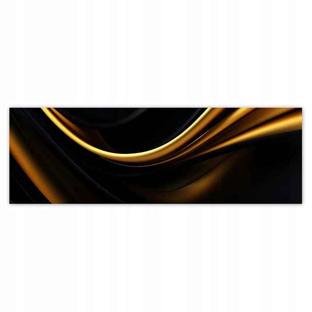 Fototapety 200x66 Hedvábná zlatá stuha