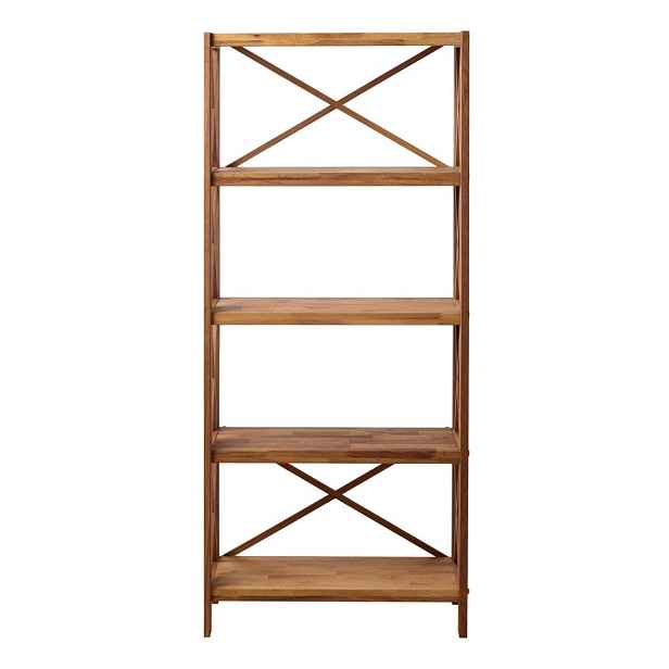 Regál z dubového dřeva v přírodní barvě 70x161 cm X-Shelf – Unique Furniture
