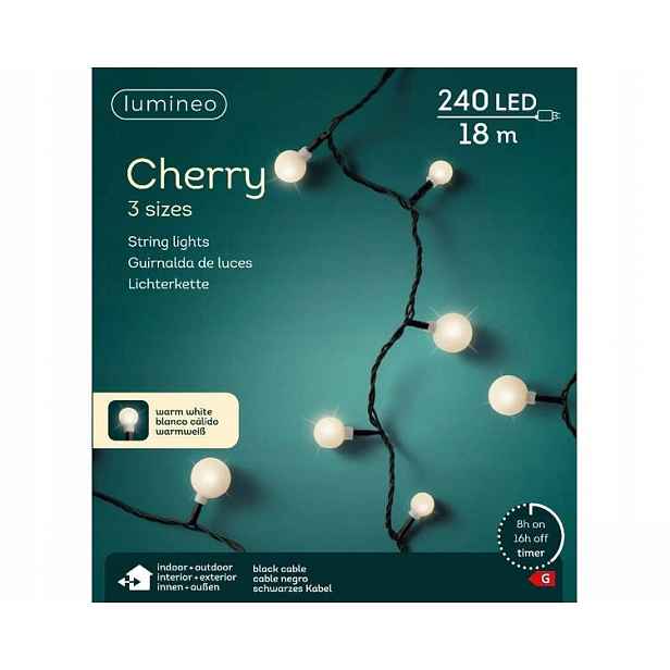 Vánoční osvětlení na stromeček Lumineo Cherry 240 Led 18 m teplá bílá