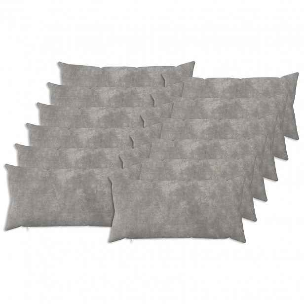 vidaXL Povlak na polštář 12 pcs HEERLEN Světle šedá 40 x 80 cm