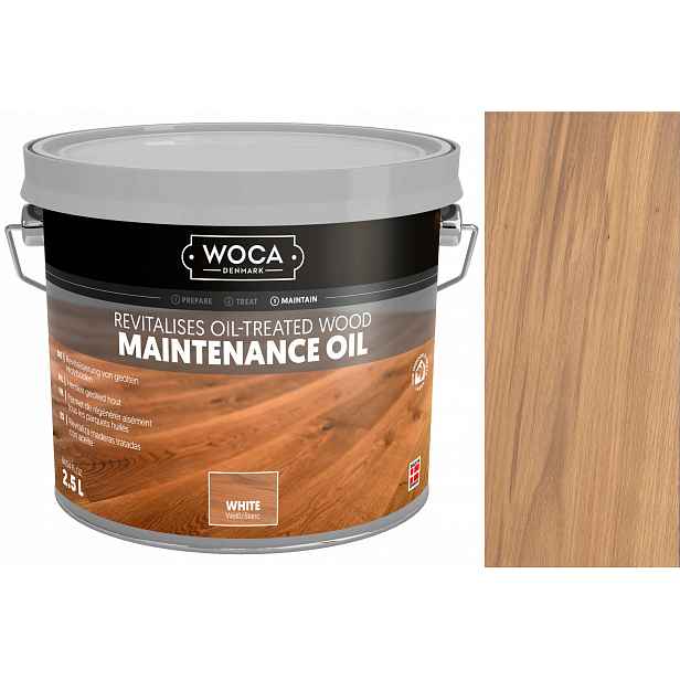 Woca Maintenance Oil White 2,5L bílý olej na údržbu světlého dřeva