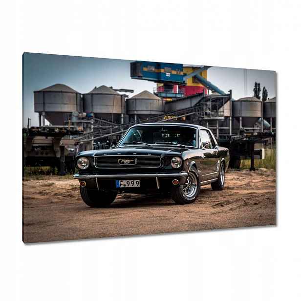 Obrazy 120x80 Černý Ford mustang Auto
