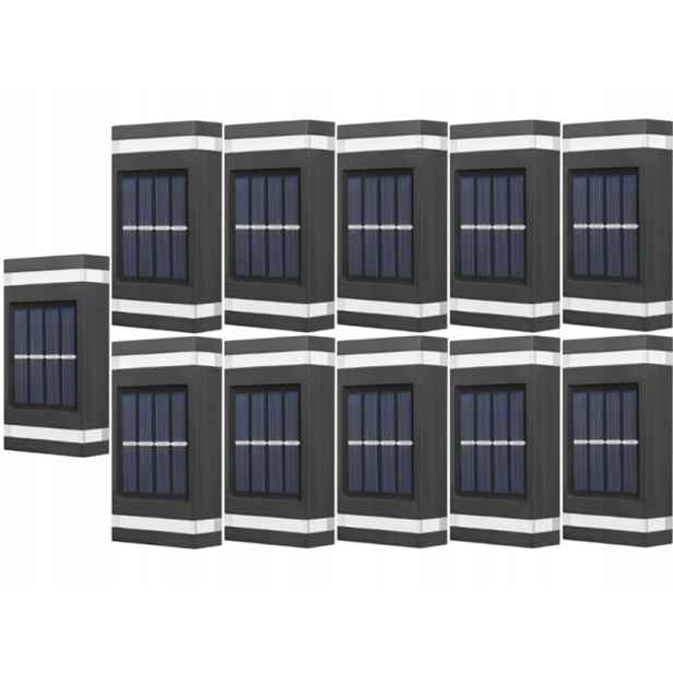 11 x Solární Led lampa Osvětlení stěny fasády se senzorem soumraku