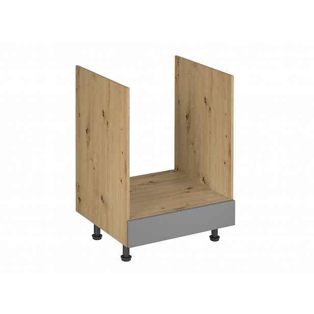 Kuchyňská skříňka pro vestavnou troubu VALEN - šířka 60 cm, dub artisan / šedobéžová