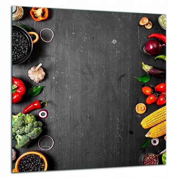 Skleněná Ochranná Deska Panel Lepidlo 60x65 Kuchyně