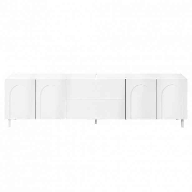 Urban Meuble TV SKŘÍŇKA se 4 dvířky a 2 zásuvkami, bílá, 180 × 40 × 48 cm