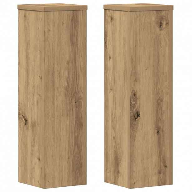 vidaXL Stojan na rostliny 2 ks Dub 17 x 17 x 60 cm Kompozitní dřevo