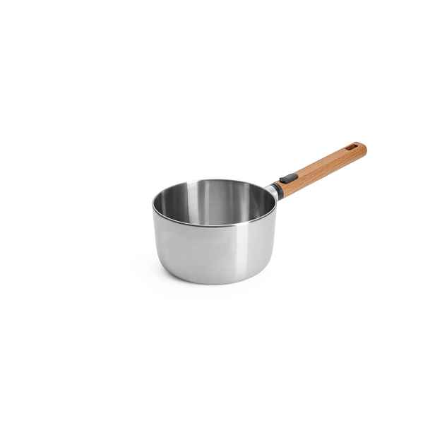 Woll Nerezový rendlík Logic Steel s odnímatelnou rukojetí ze dřeva, Ø 18 cm 1118WLCS