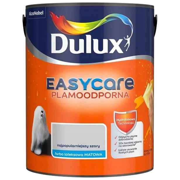 Dulux EasyCare barva Nejoblíbenější šedá matná 5L