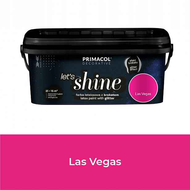 Primacol Let's Shine Dekorativní Barva Se Třpytkami Las Vegas 2L Růžová