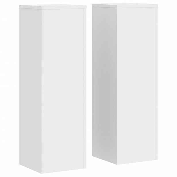 vidaXL Stojan na rostliny 2 ks Bílá 25 x 25 x 80 cm Kompozitní dřevo