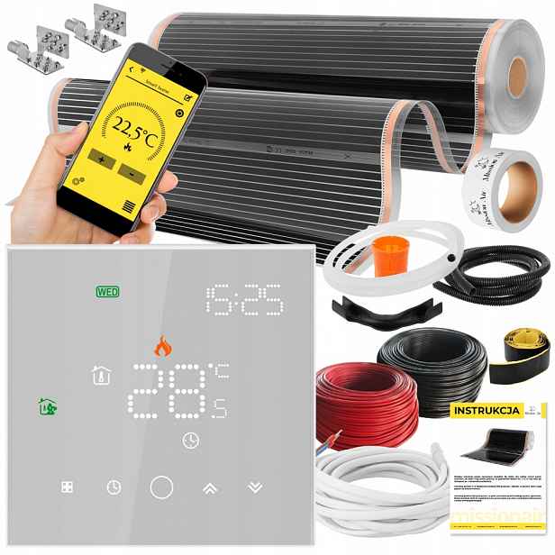 Set Mission Air Fólie Vyhřívací Podložka Infračervená 100 cm I 1 m² 160 W/m² Ptc