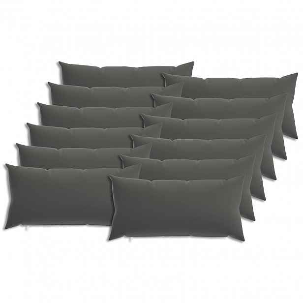vidaXL Povlak na polštář 12 pcs HEERLEN Antracitová 40 x 80 cm