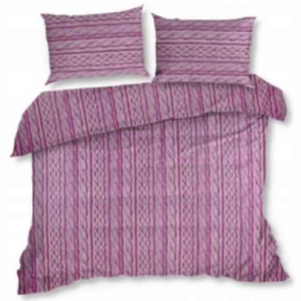 Exkluzivní Povlečení 220X200 Tweed Fialové, Bavlněné