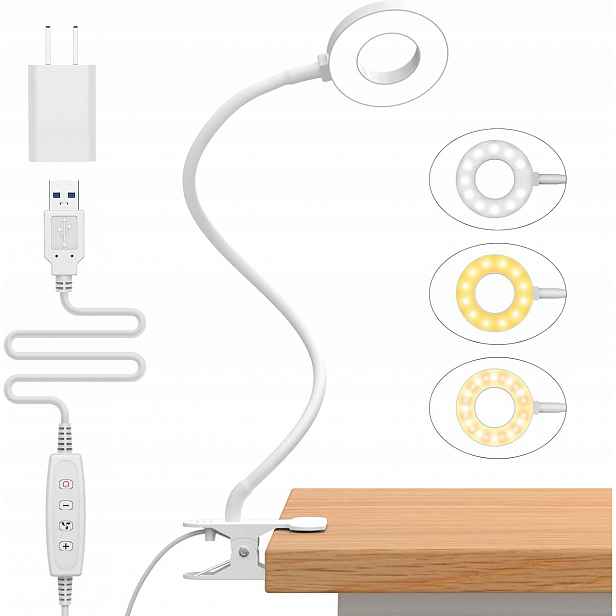Led Lampička Na Čtení, 3 Režimy, 10 Úrovní Jasu, Usb Nabíjení