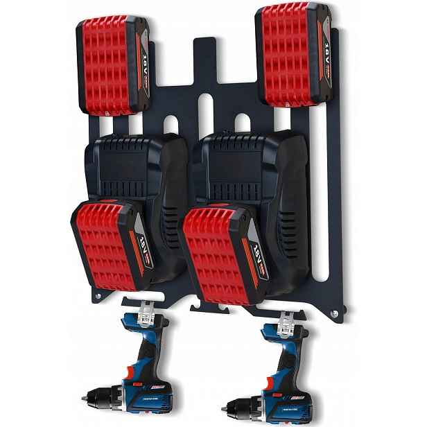 Nástěnný Organizér 3V1 Pro Nabíječky Baterií A Nářadí