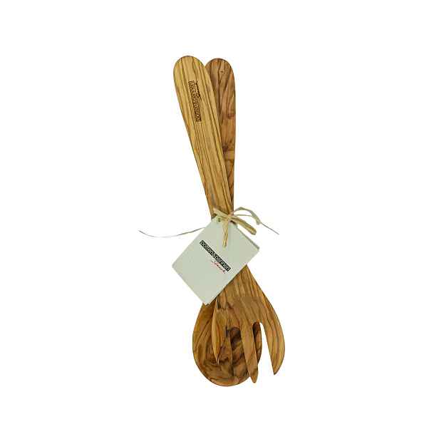 Potten & Pannen - Staněk Salátový-servírovací set z olivového dřeva, 30 cm 6097180
