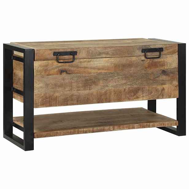 vidaXL Úložná krabice Hnědá 80 x 35 x 45 cm Masivní magnovníkové dřevo