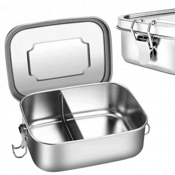 Vzduchotěsný Lunchbox 1200 ml Snídaňová krabička s přezkami do školy na horské lyžování