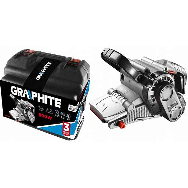 Graphite Pásová Bruska 800W 75X457MM 59G394