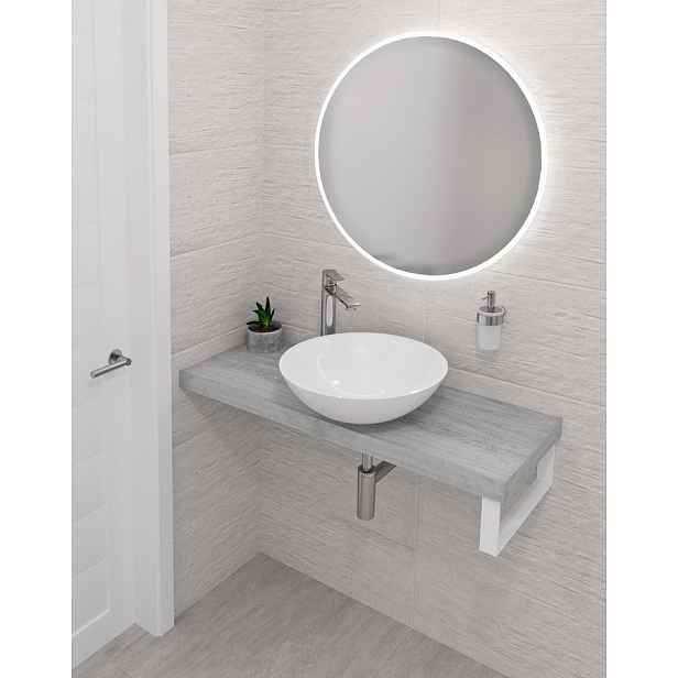 Sapho AVICE deska pod umyvadlo 240x36cm, tl.5cm, dub starobílý