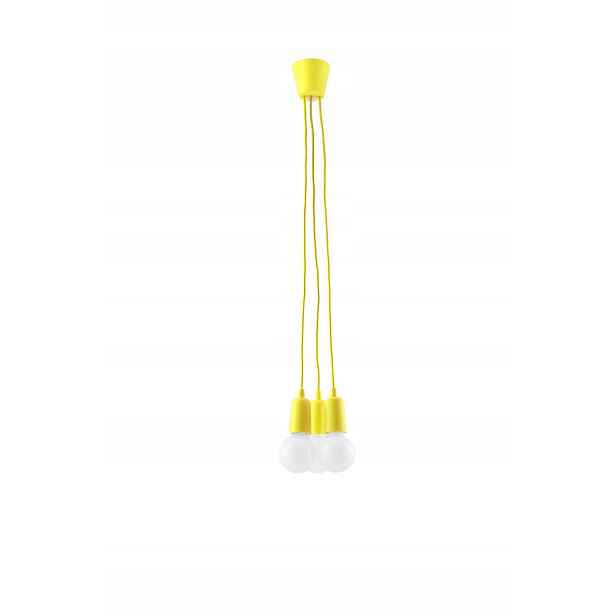 Závěsná lampa Diego 3 žlutá Sollux