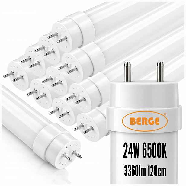 Led žárovka Tuba 120CM T8 24W 65W 3360lm 6500K G13 Studená sada 10x