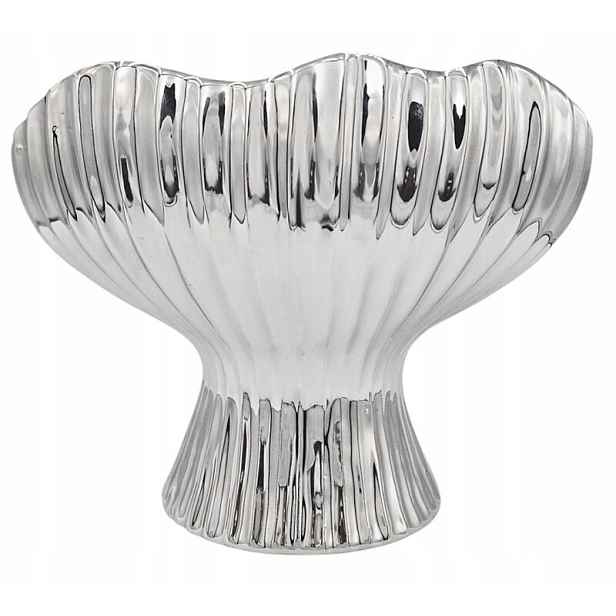 Obal Na Květináč Váza Donica květináč Keramika 20 CM K333-2 Silver