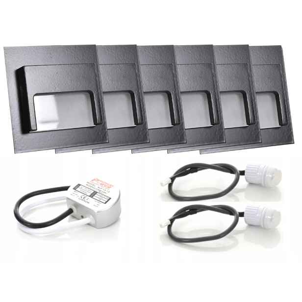 Sada Led bodových schodišťových světel 6x senzory