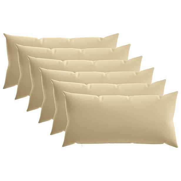 vidaXL Povlak na polštář 6 pcs HEERLEN Béžová 40 x 80 cm Polyester