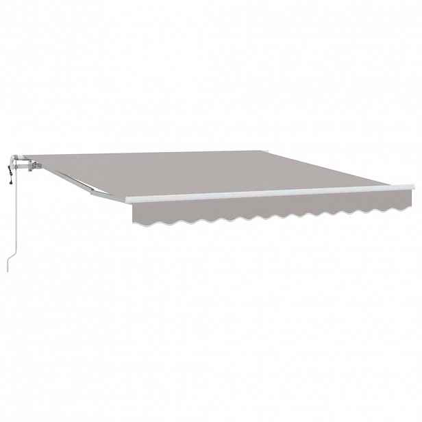 vidaXL Stahovací markýza Světle šedá 300 x 250 cm Látka a hliník