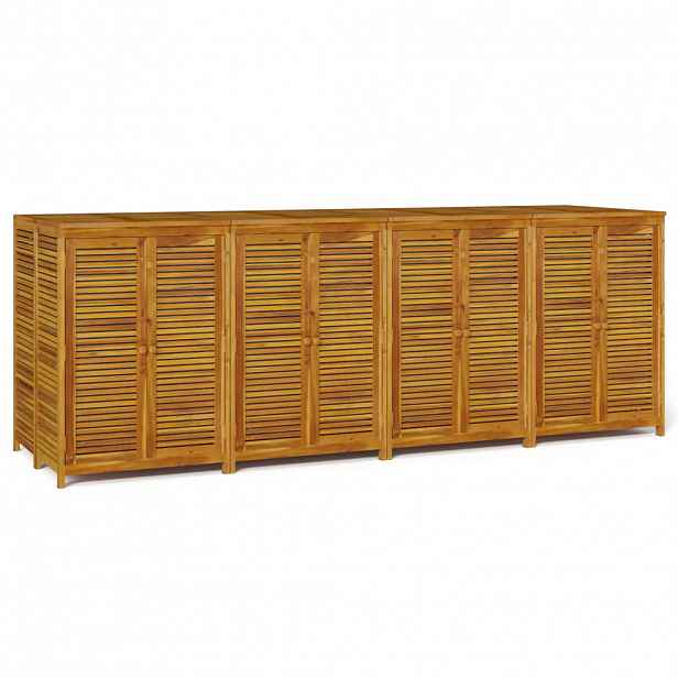 vidaXL Zahradní úložný box 280 x 87 x 104 cm masivní akáciové dřevo