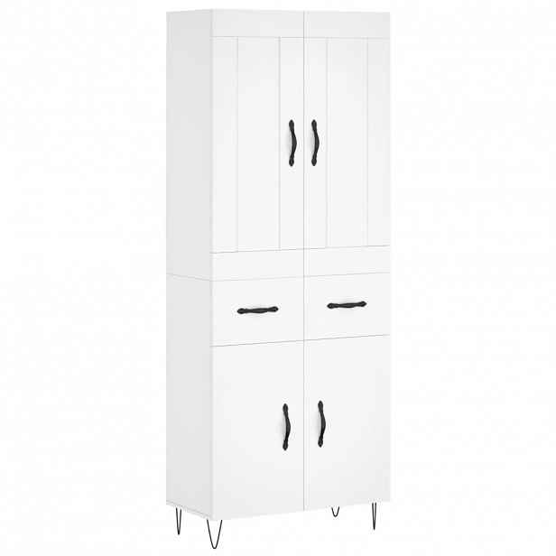 vidaXL Skříň highboard bílá 69,5 x 34 x 180 cm kompozitní dřevo
