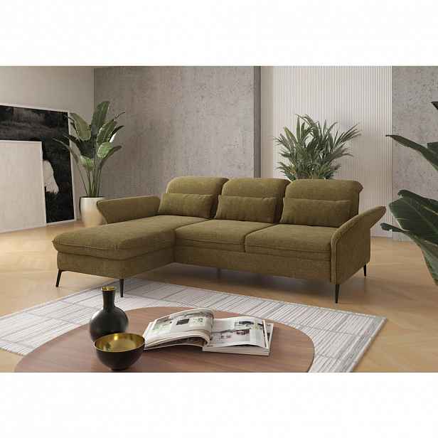 Sit & More ROHOVÁ SEDAČKA, textil, olivově zelená