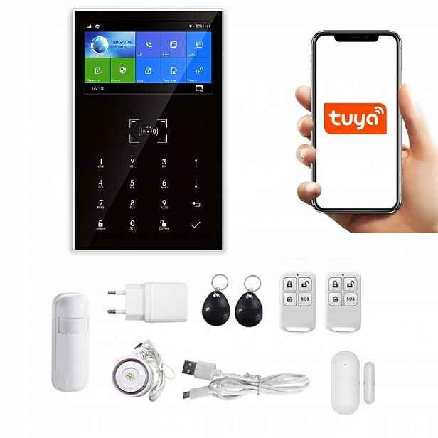 Alarmový Systém LCD displej 4.3' Gsm WiFi Tuya Smart V Polštině