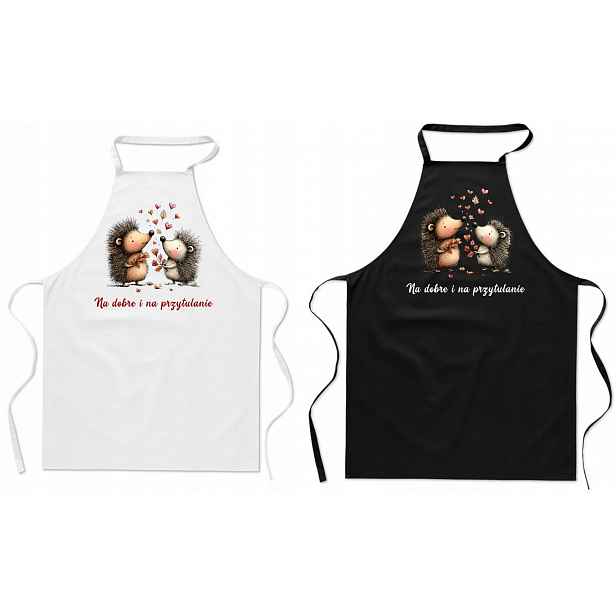 Kuchyňská zástěra Dárek pro pár Valentýn Na dobré i na mazlení