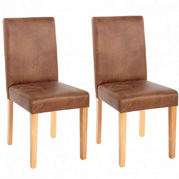 MCW JÍDELNÍ ŽIDLE TEXTIL Hnědá, sada 2 ks