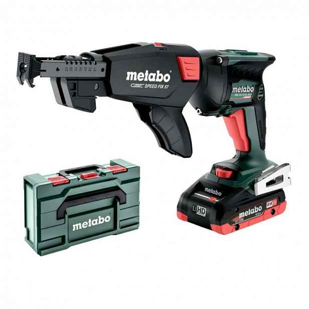 Metabo - 18V AKU sádrokartonářský šroubovák se zásobníkem, 2x aku 4,0 Ah LiHD, nabíječka 620063540