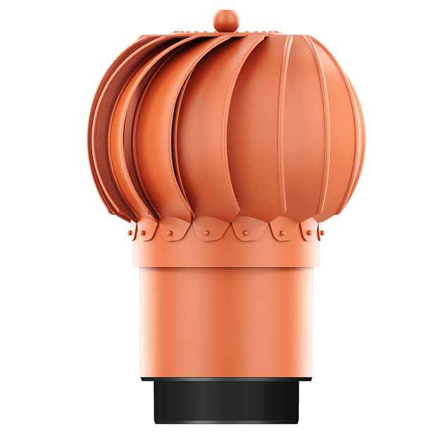 Komínová vložka do ventilace Otočná fi150+REDUKCE 125 Cihlová 8004