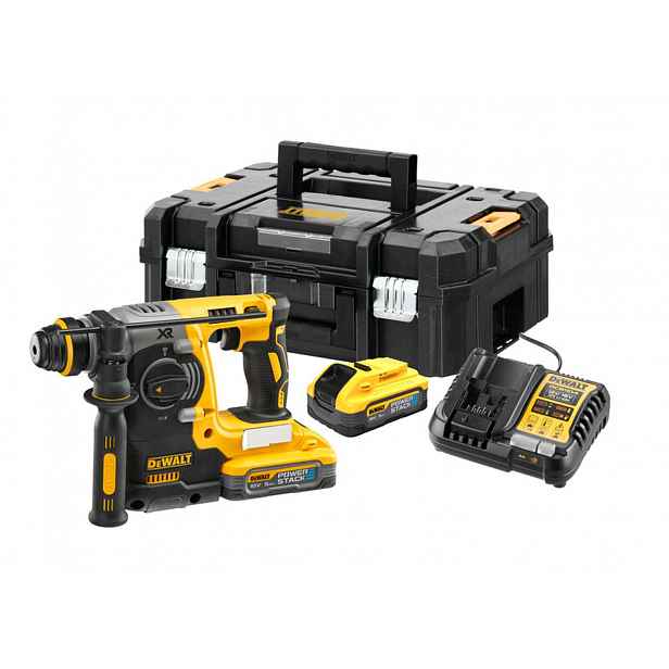 DeWALT - 18V AKU kombinované kladivo SDS Plus, 2x aku 5,0 Ah POWERSTACK, nabíječka DCH273H2T
