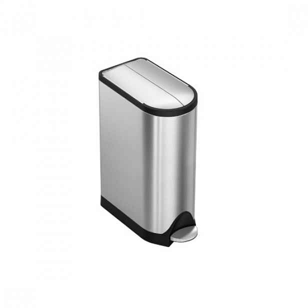 Odpadkový koš na pedály, 18 l, Stainless Steel - simplehuman