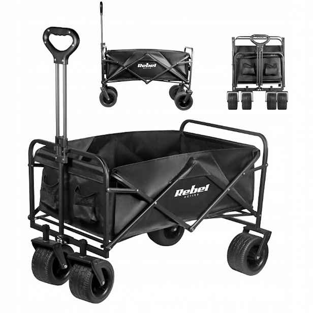 Přepravní skládací zahradní turistický plážový vozík Rebel 150L 100 kg