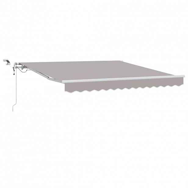 vidaXL Stahovací markýza Světle šedá 300 x 250 cm Polyester